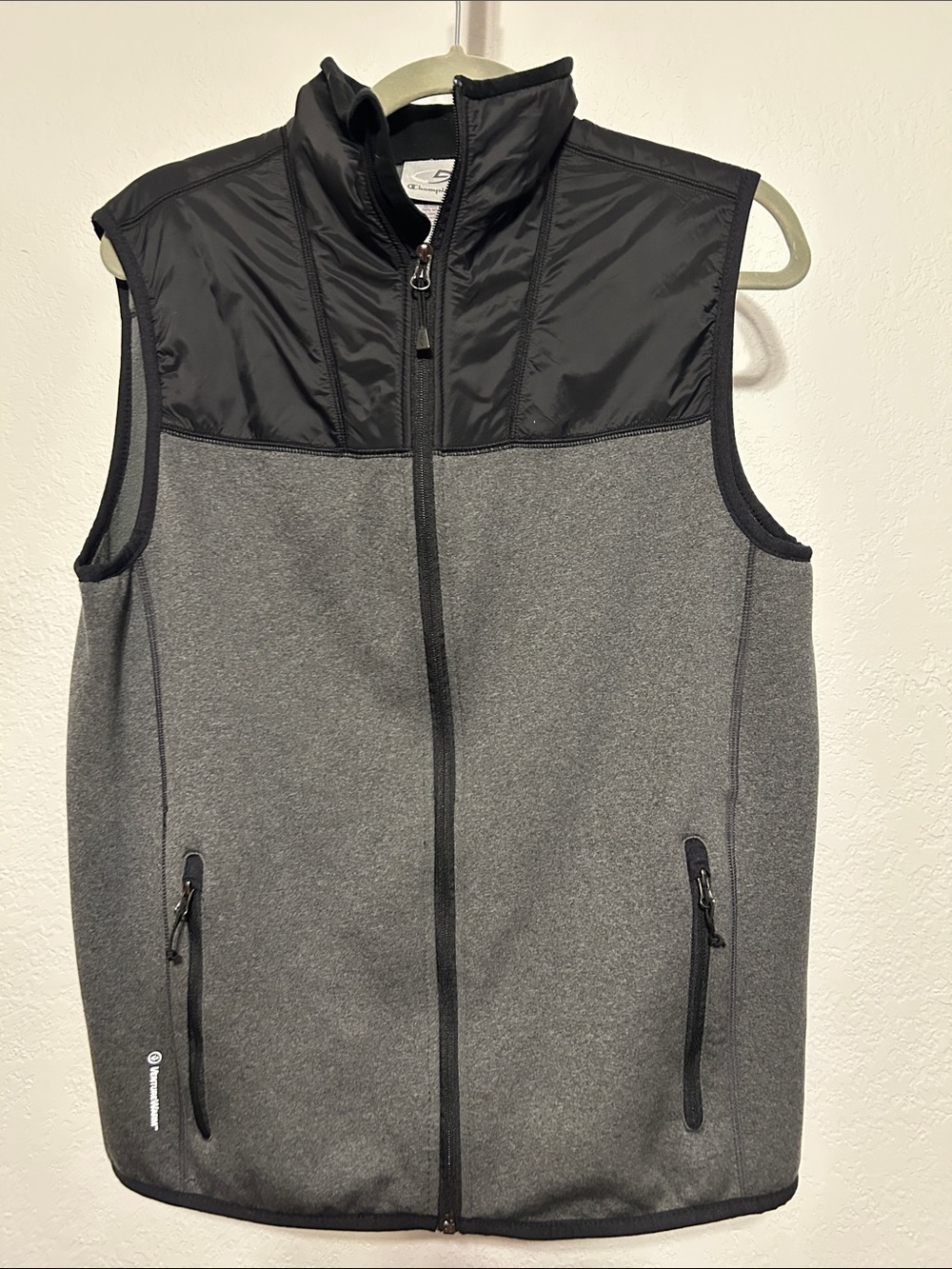 Champion Gray Softshell Vest with Black Yoke